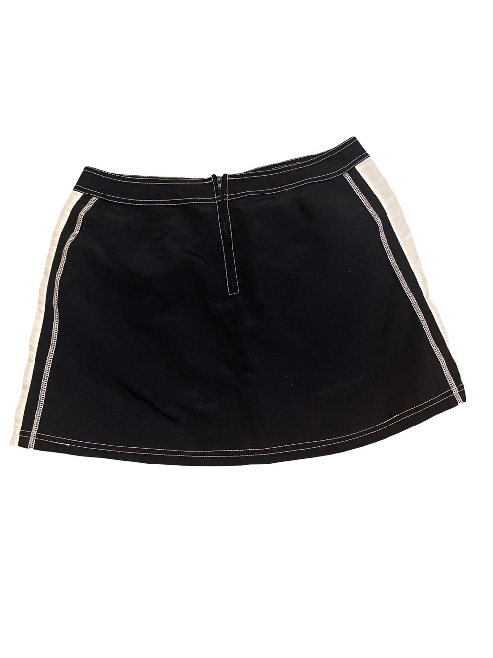 Black A-Line Skort with White Side Panels